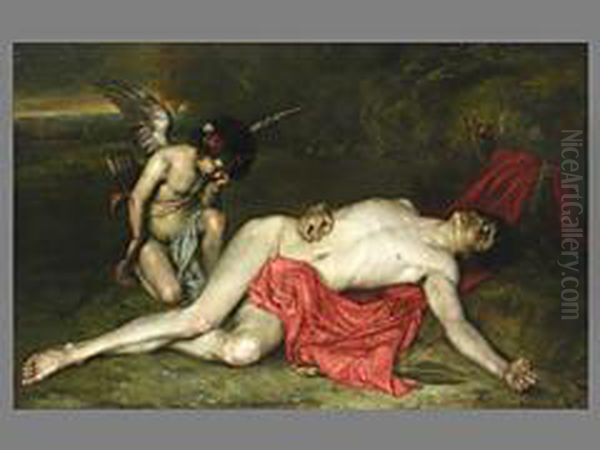 Beweinung Des Adonis Oil Painting by Karl Gebhardt