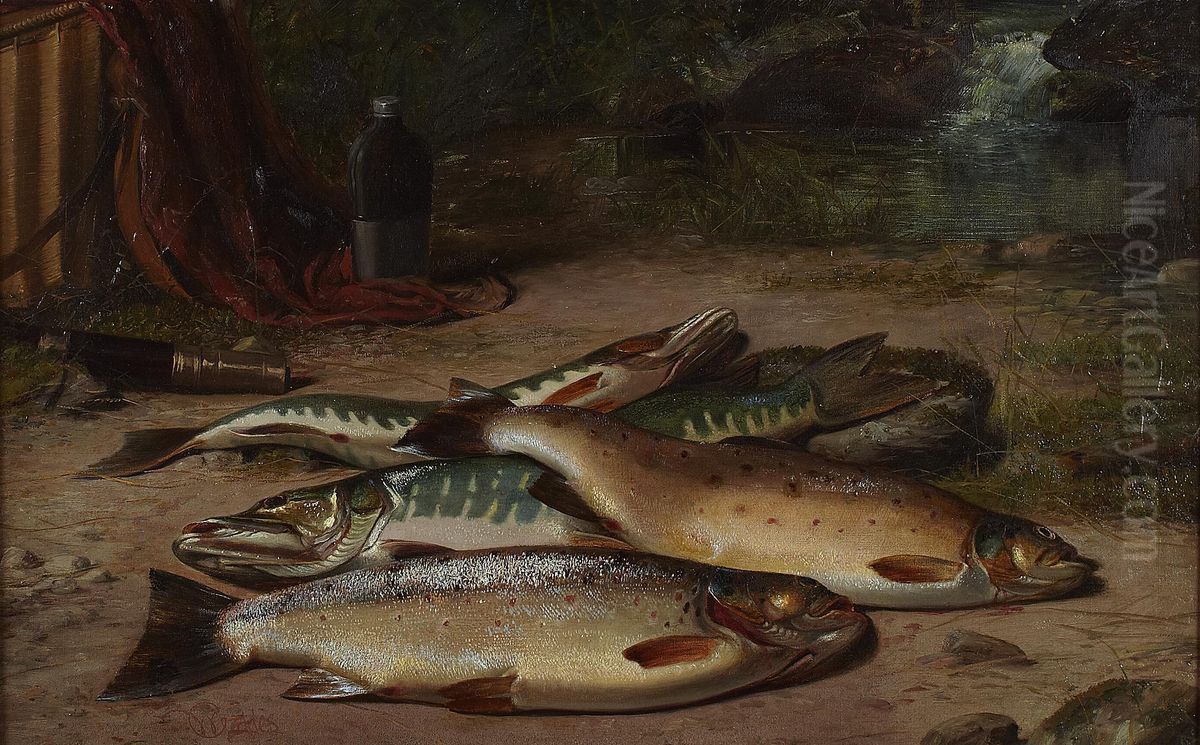 The Day's Catch Oil Painting by William Geddes