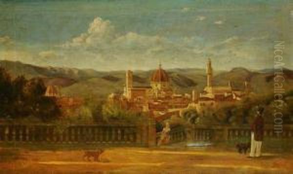 Veduta Di Firenze Oil Painting by Lorenzo Gelati