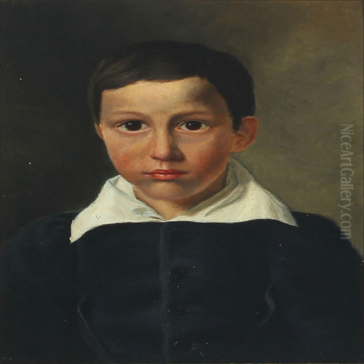 Portait Of Ayoung Boy Oil Painting by Peter Henrik Gemzoe