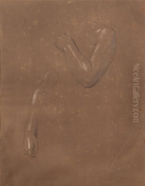 Study Oil Painting by Bonaventura Genelli