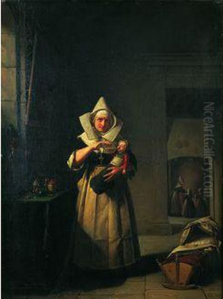 La Mere Hospitaliere Oil Painting by Michel Philebert Genod