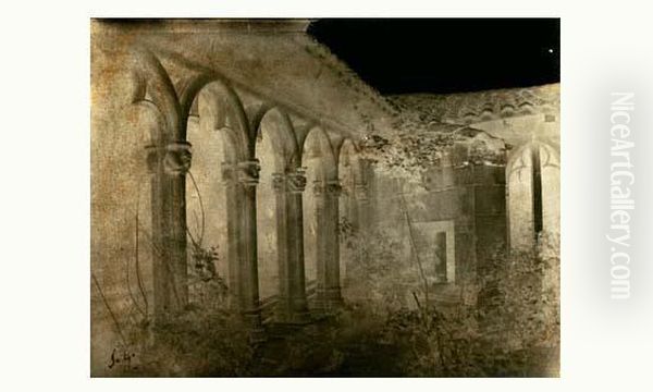 Couvent Des Cordeliers, Charlieu - Vers 1855 Oil Painting by Stephane Geoffray