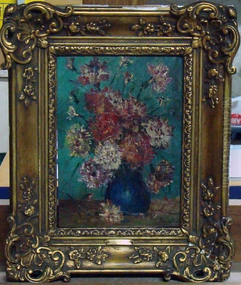 Bouquet De Fleurs Oil Painting by Henri Gerard