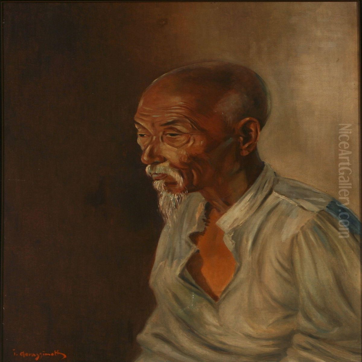 A Chinese Oil Painting by I. Gerassimoff
