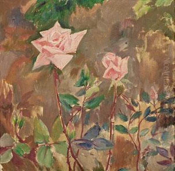 Rosen-stillleben Oil Painting by Alexander Gerbig