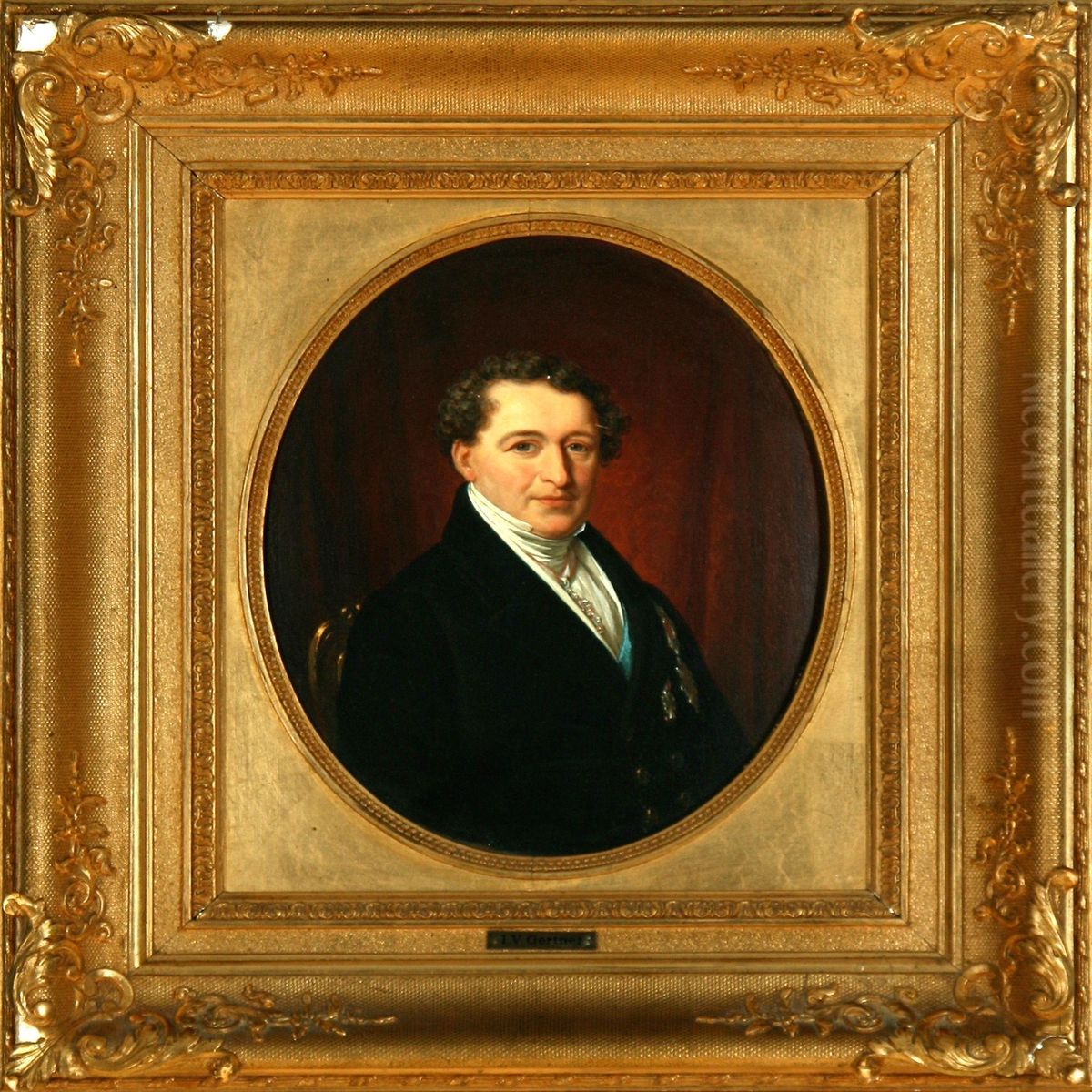 Portrait Of King Christian Viii Of Denmark Oil Painting by Johan Vilhelm Gertner