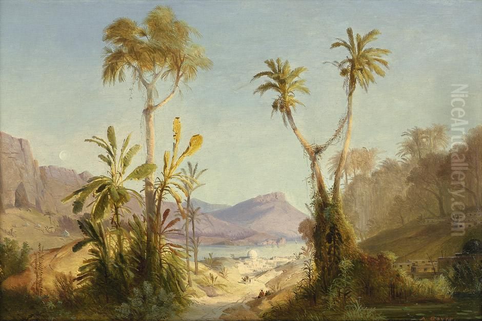 Blick Auf Eine Orientalische Stadt Oil Painting by Geyer, Alexius