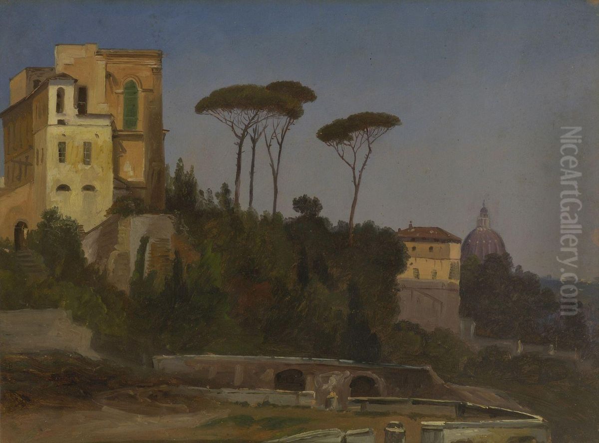 Blick Auf Die Garten Romischer Villen Oil Painting by Geyer, Alexius