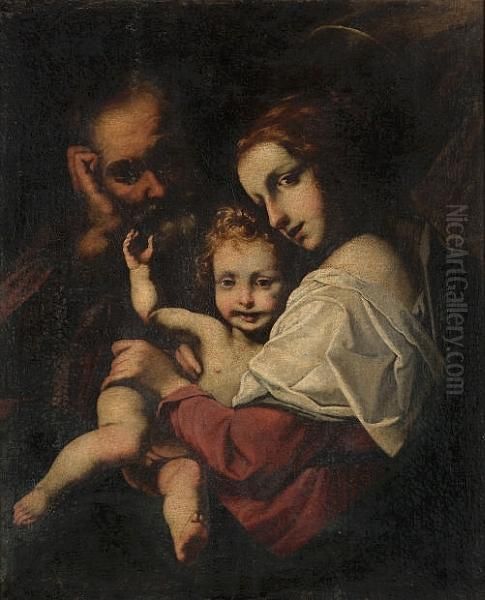 The Holy Family Oil Painting by Melchiorre Gherardini Il Ceranino