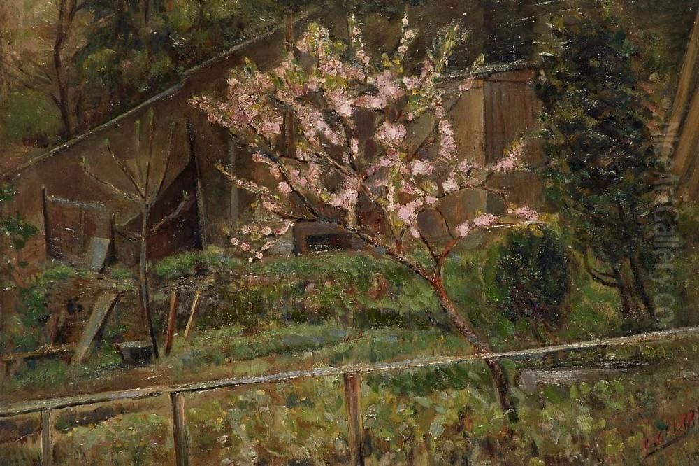 Giardino In Albaro Oil Painting by Cesare Giarrusso