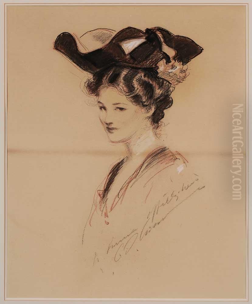 Portrait Of Lavinia Payson Oil Painting by Charles Dana Gibson