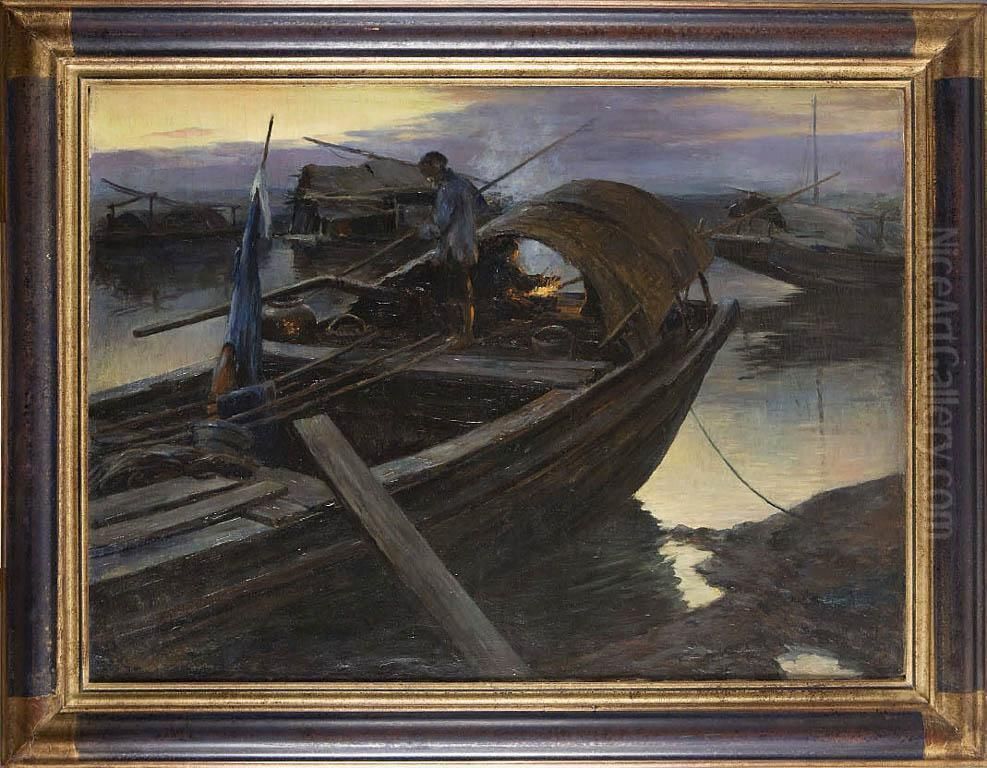 Na Lodzi Oil Painting by I. Gierasimov