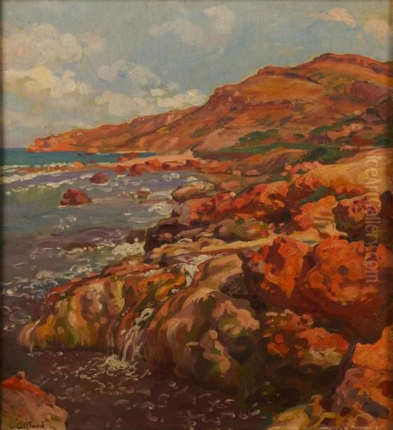 Source Thermale De L'ain Atrouss A Korbous, Golfe De Tunis Oil Painting by Leon Giffard