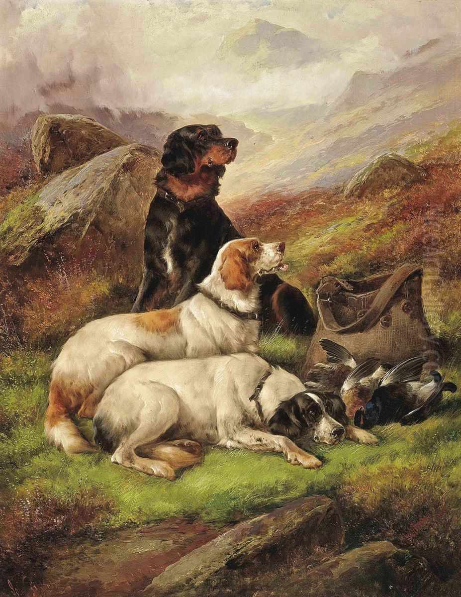 A Successful Shoot Oil Painting by John Gifford