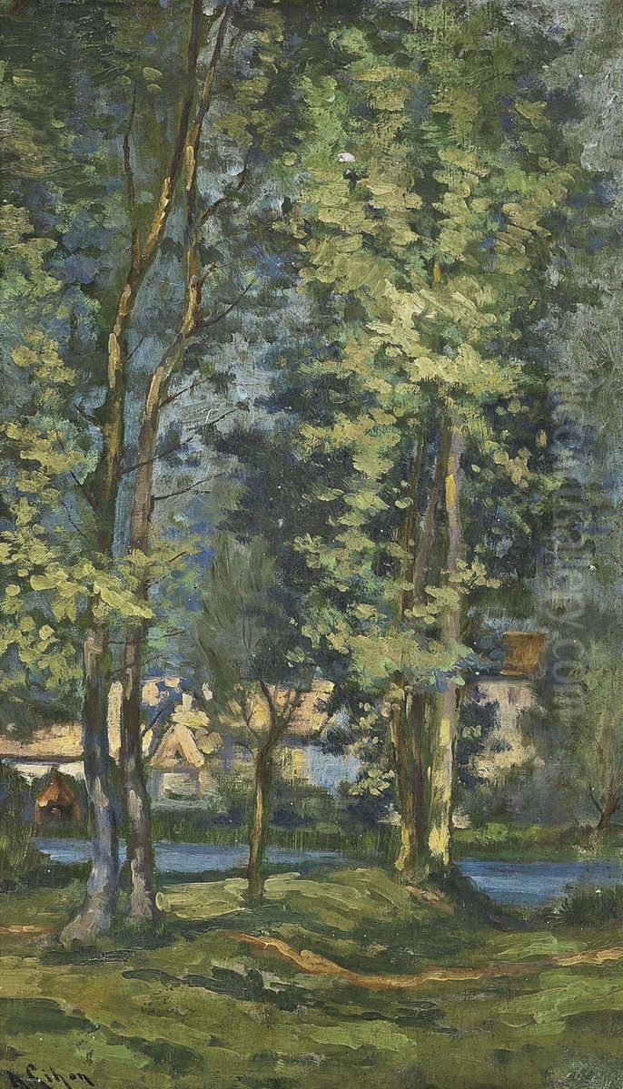 In The Woods Oil Painting by Albert Dakin Gihon