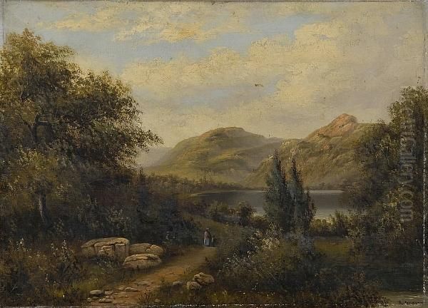 Elterwater (lake District) Oil Painting by Alfred Gilbert