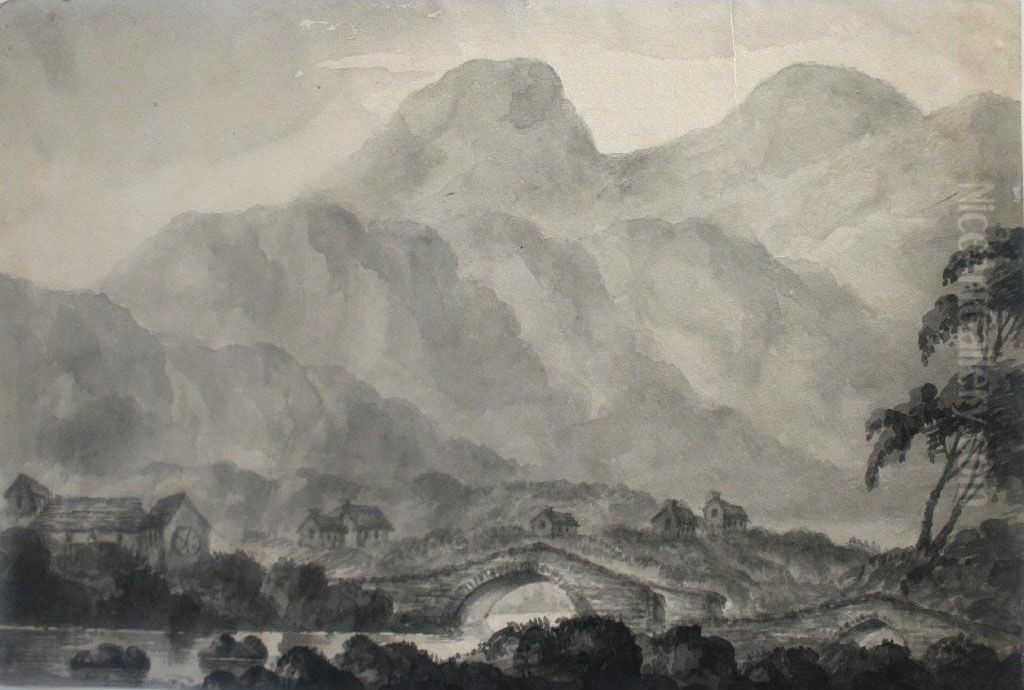 Glen Dochart Near Killin; Loch Long Near Arraghnar Oil Painting by William Gilpin