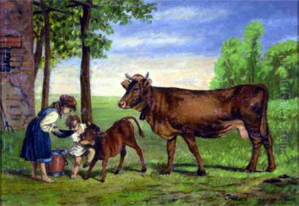 Senza Titolo Oil Painting by Gino De Finetti