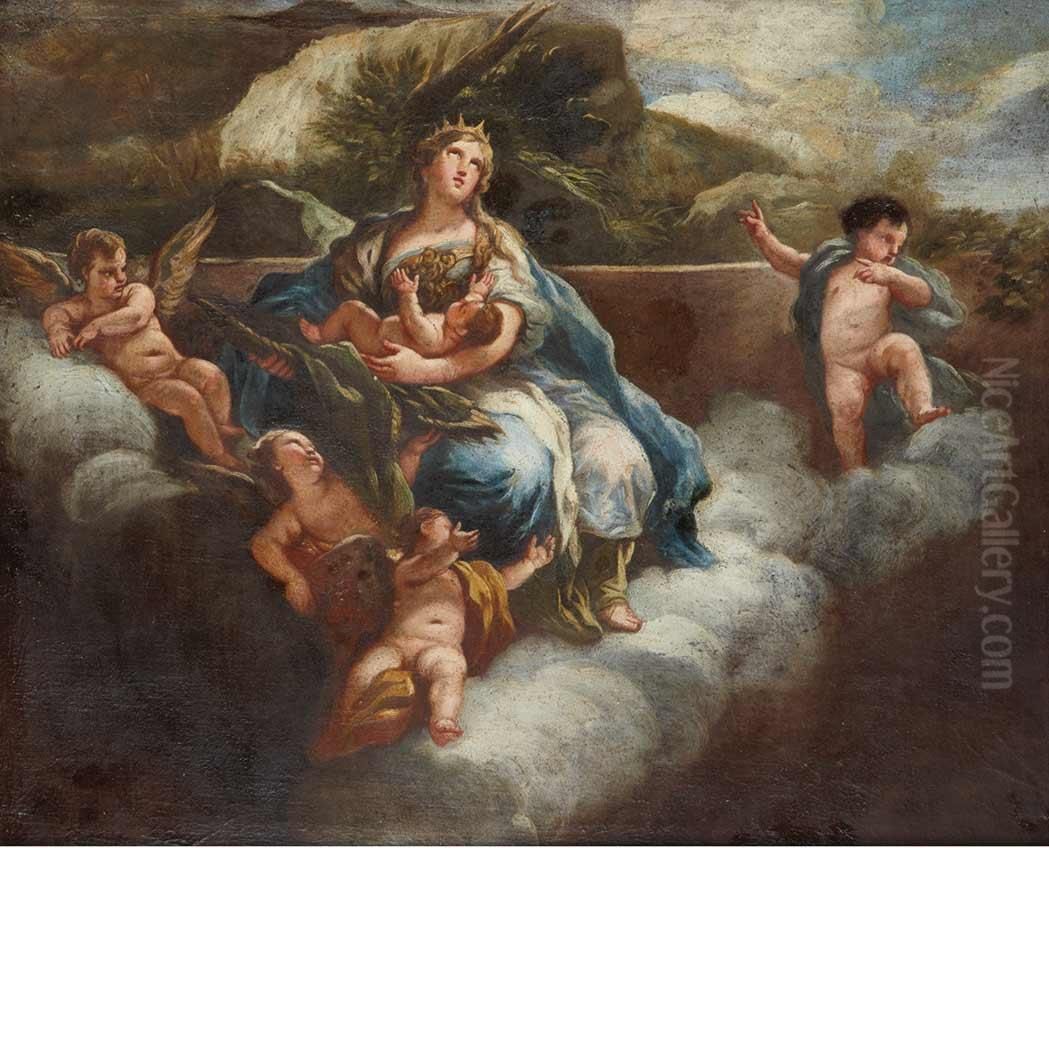 An Allegory Of Charity Oil Painting by Luca Giordano