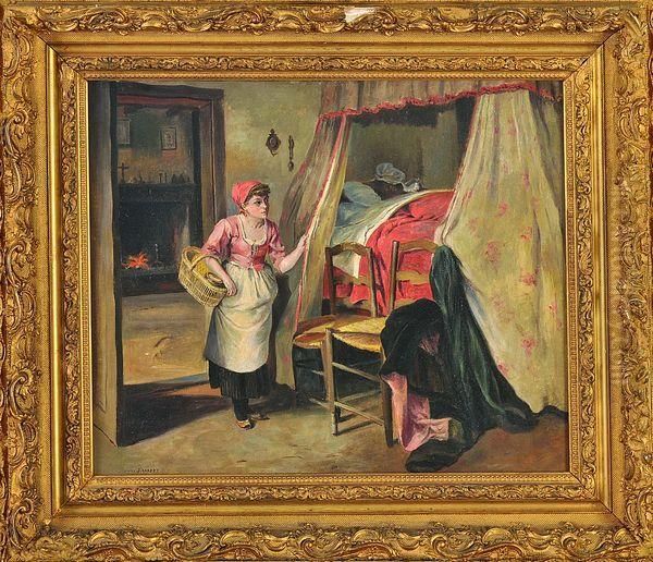 le Petit Chaperon Rouge Oil Painting by Jules Girardet