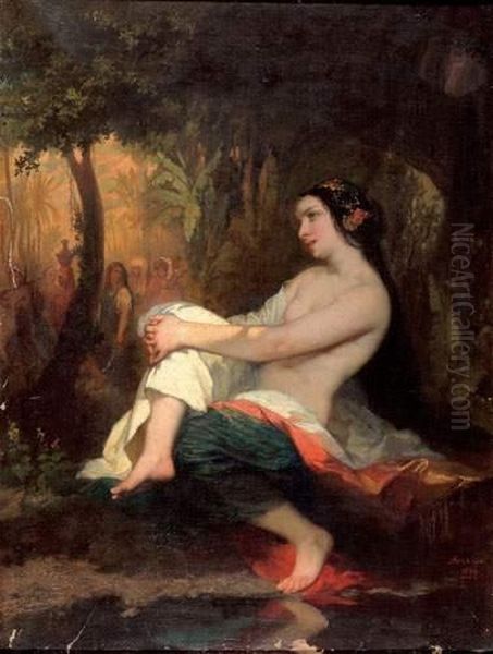  Femme Au Bain  Oil Painting by Auguste Glaize