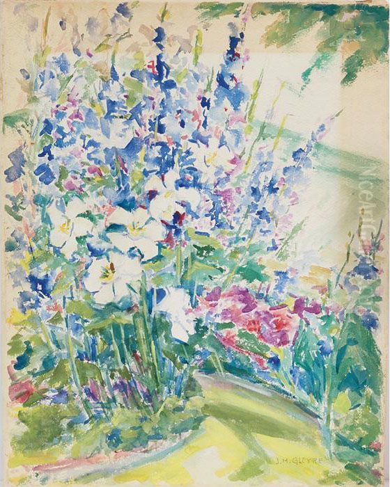 Garden Scene Oil Painting by Gleyre Charles