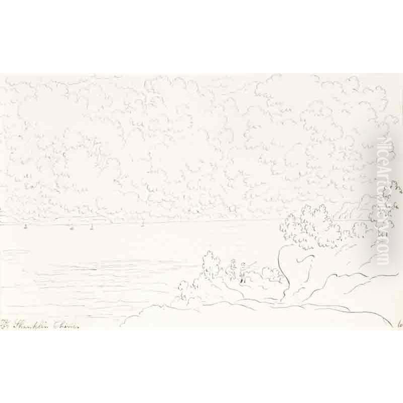 An Isle Of Wight Sketch Book 1826 Oil Painting by John Glover Jnr.