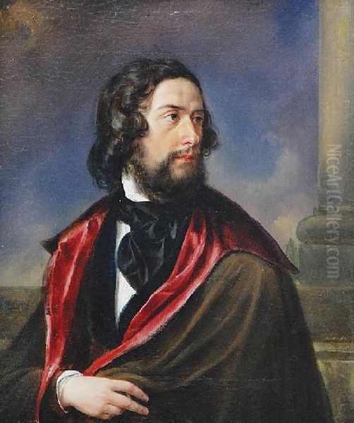 Portret Mezczyzny Oil Painting by Jan Nepomucen Glowacki