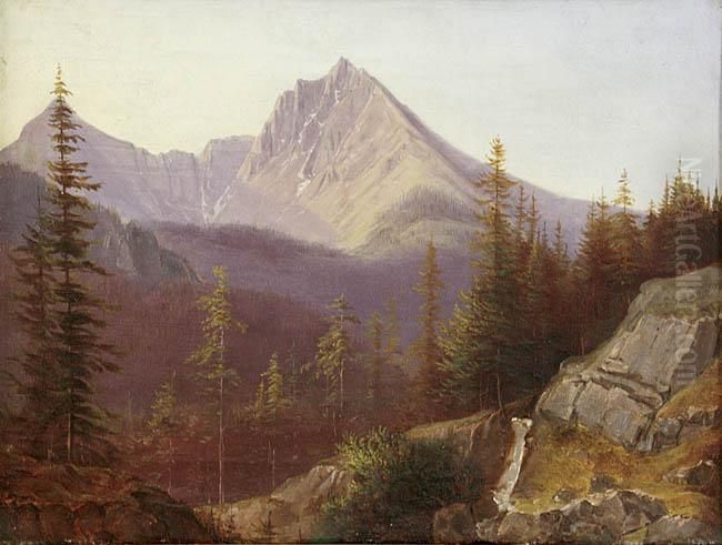 Pejzaz Tatrzanski Oil Painting by Jan Nepomucen Glowacki