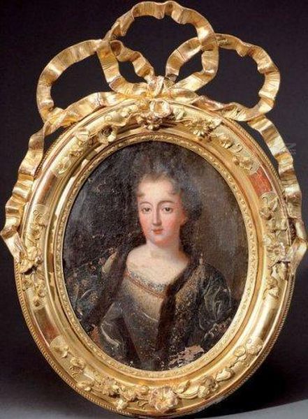 Portrait De Femme Oil Painting by Pierre Gobert