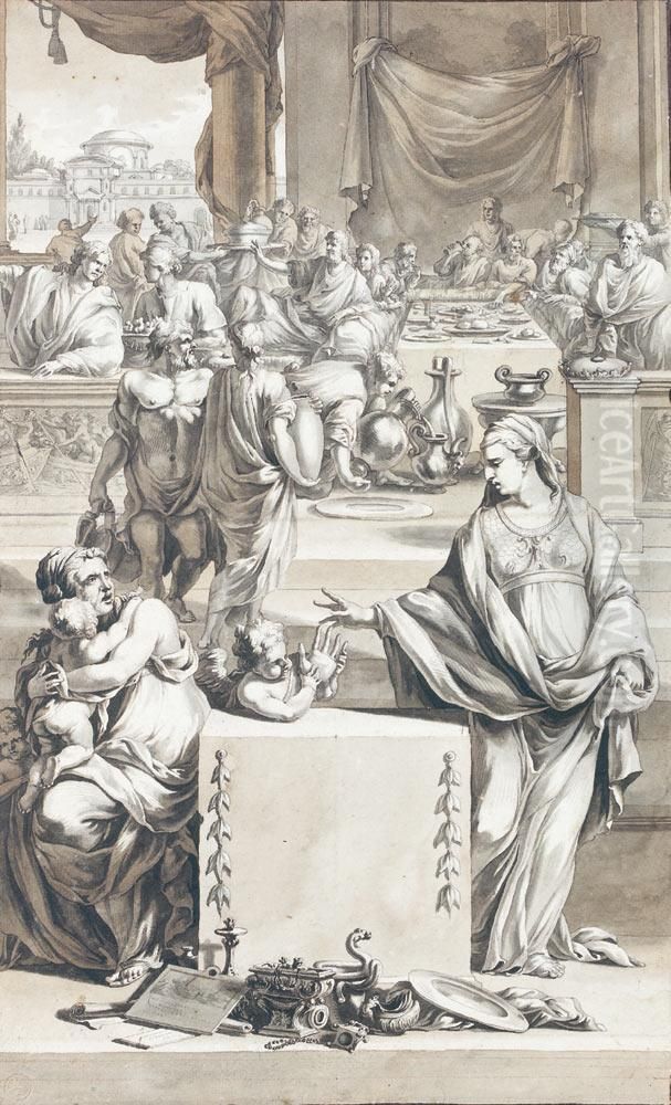 Les Noces De Cana Oil Painting by Jan Goeree