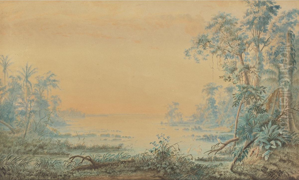 Paisaje Del Lago De Maracaibo Oil Painting by Anton Goering