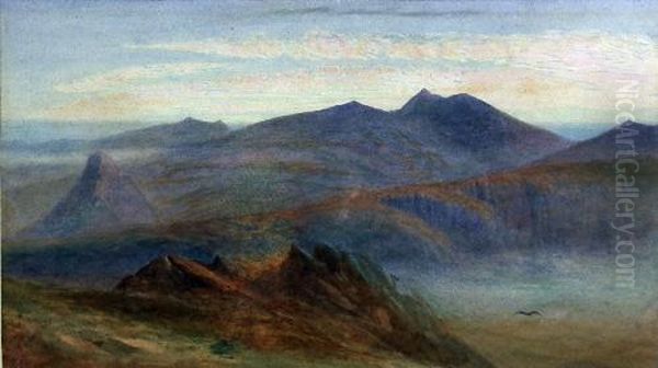 Atlas Mountains Oil Painting by Albert Goodwin