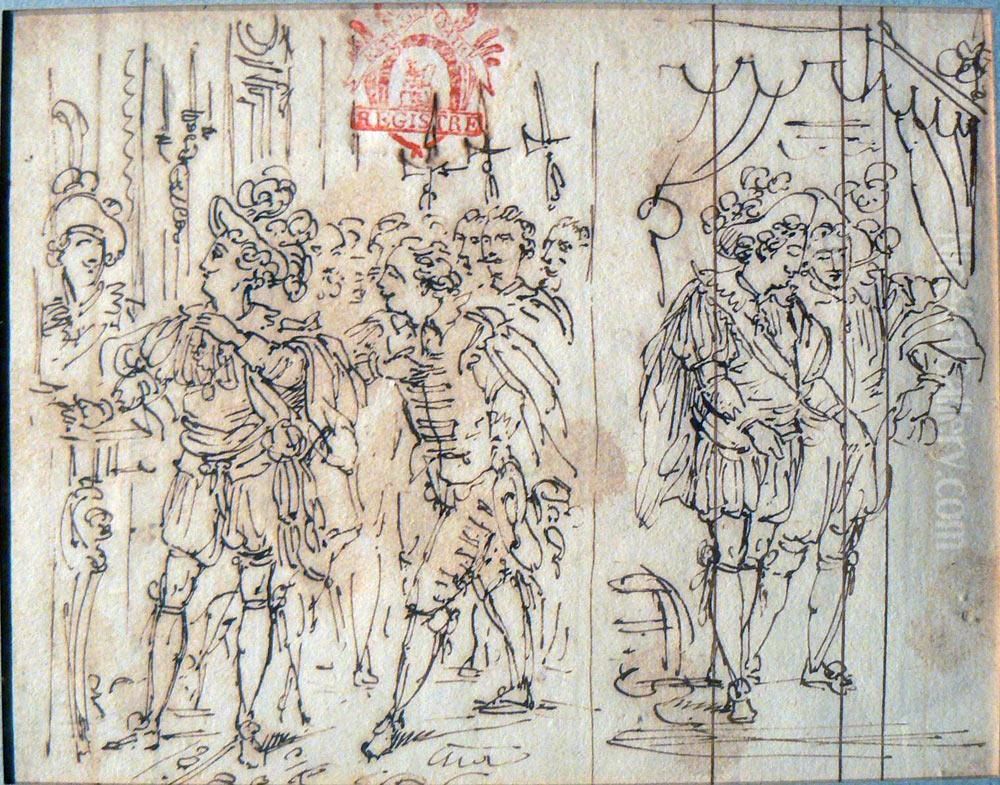 Portrait Du Duc De Nemours De Profil Oil Painting by Nicolas Louis Francois Gosse