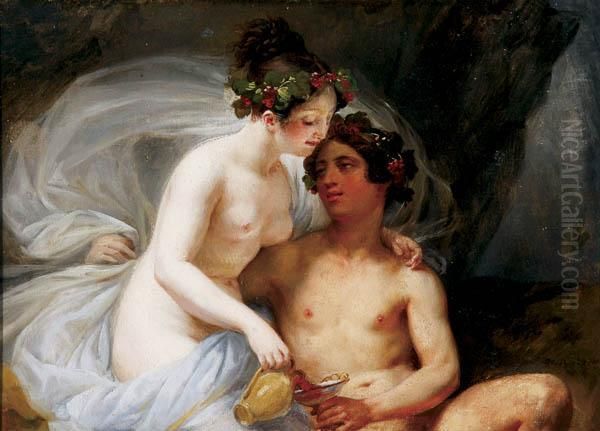 A Mythological Scene Oil Painting by Nicolas Louis Francois Gosse