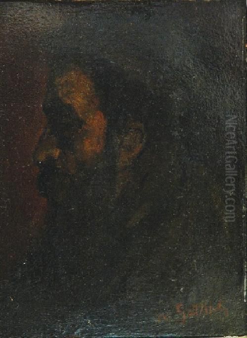 Glowy Mezczyzny Z Profilu Oil Painting by Maurycy Gottlieb