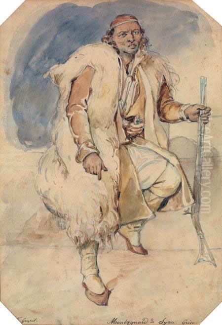Portrait D'un Chasseur Grec Oil Painting by Frederic Goupil