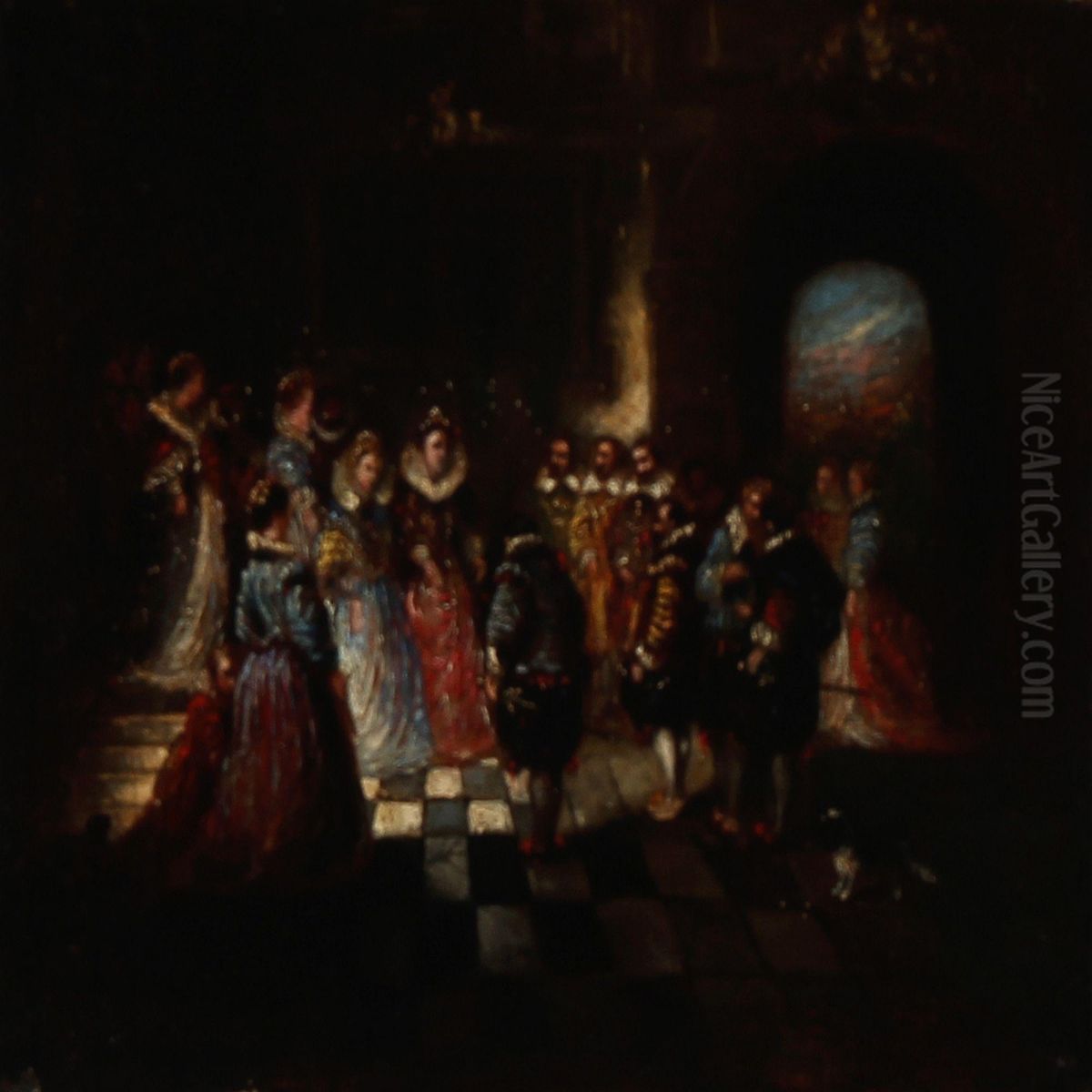 Reception At The Spanish Court Oil Painting by Hendrik Govaerts