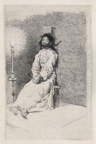El Agarrotado Oil Painting by Francisco Goya Fuendetodos