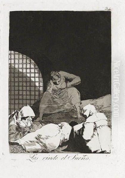 Las Rinde El Sueno Oil Painting by Francisco Goya Fuendetodos