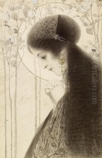 Betende Oil Painting by Paul Grabwinkler