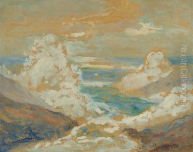 Crashing Waves Oil Painting by Carl C. Graf