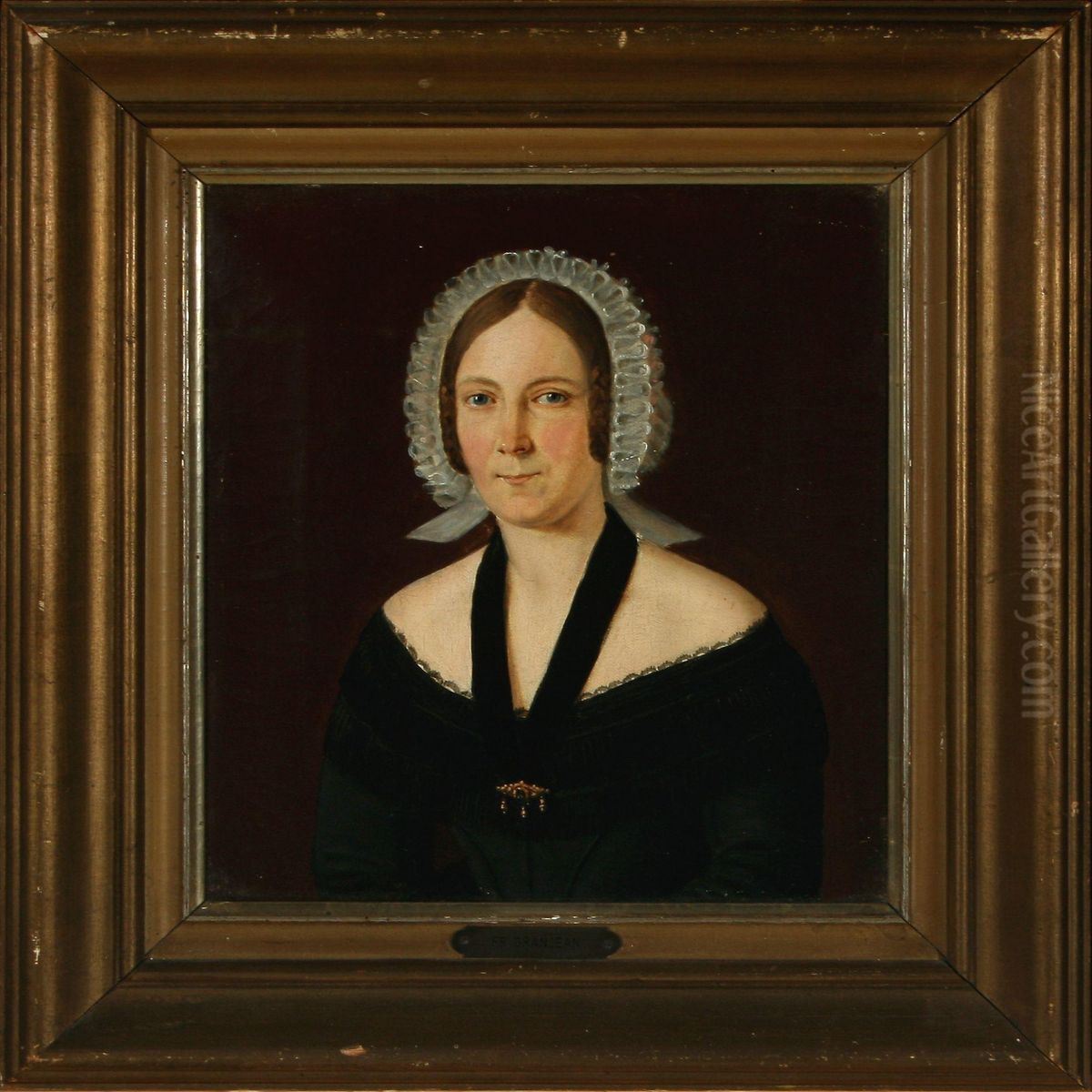 Portrait Of Mrs.Lind Oil Painting by Frederik Grandjean