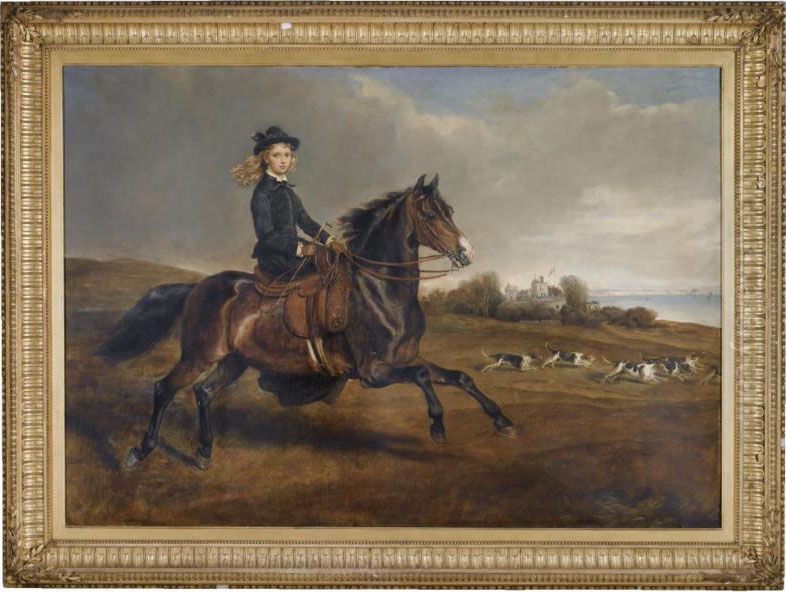 Portrait Of Lady Victoria Leveson-gower Oil Painting by Francis Augustus Grant