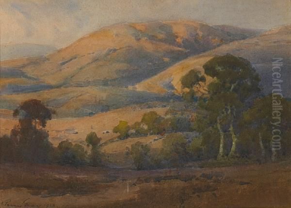 Marin County Hills Oil Painting by Percy Gray