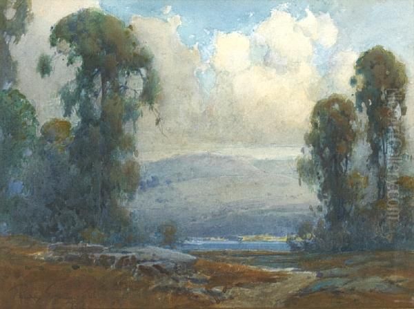 Marin County Eucalyptus Oil Painting by Percy Gray