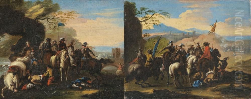 Gruppo Di Cavalieri Oil Painting by Graziani