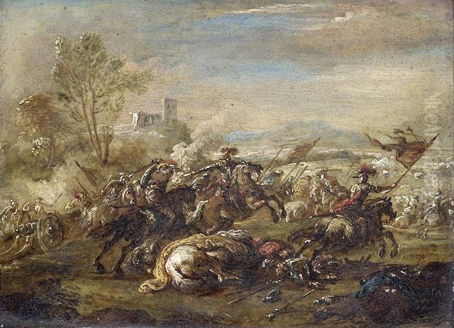 Reiterschlacht Oil Painting by Graziani