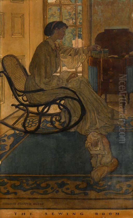 The Sewing Room Oil Painting by Elizabeth Shippen Green